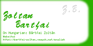 zoltan bartfai business card