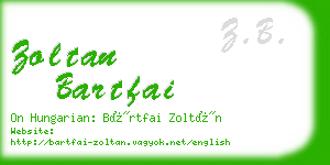 zoltan bartfai business card